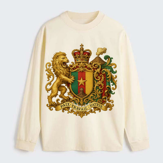 Cameroon Royal Logo  - Classic Long Sleeve Shirt - Beige