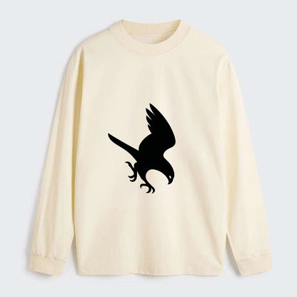 Hawk diving for prey - Classic Long Sleeve Shirt - Beige