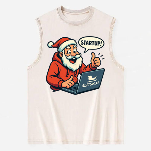 Santa Tech Startup CEO - Vintage Washed Tank