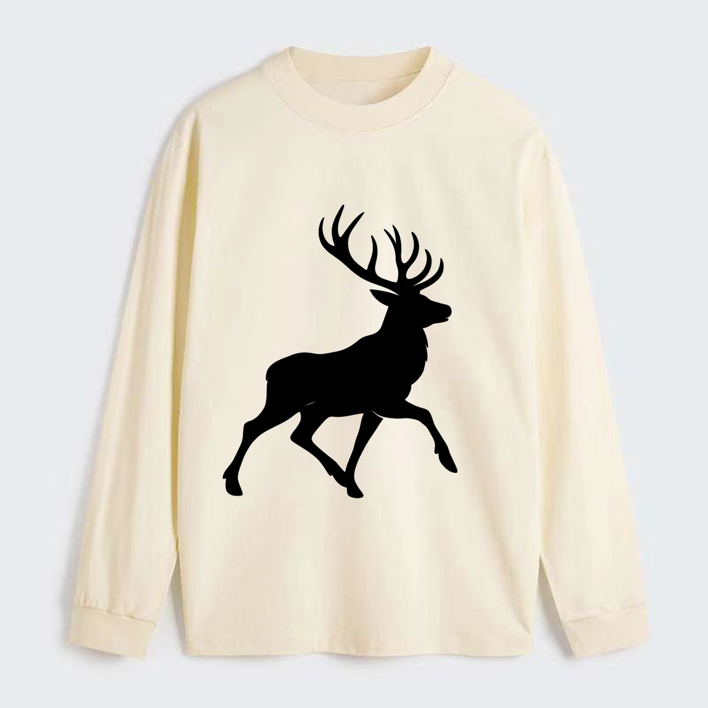 Deer with majestic antlers - Classic Long Sleeve Shirt - Beige