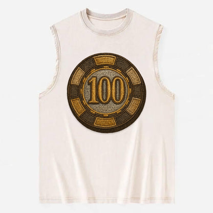 Poker Chip  - Vintage Washed Tank - Beige