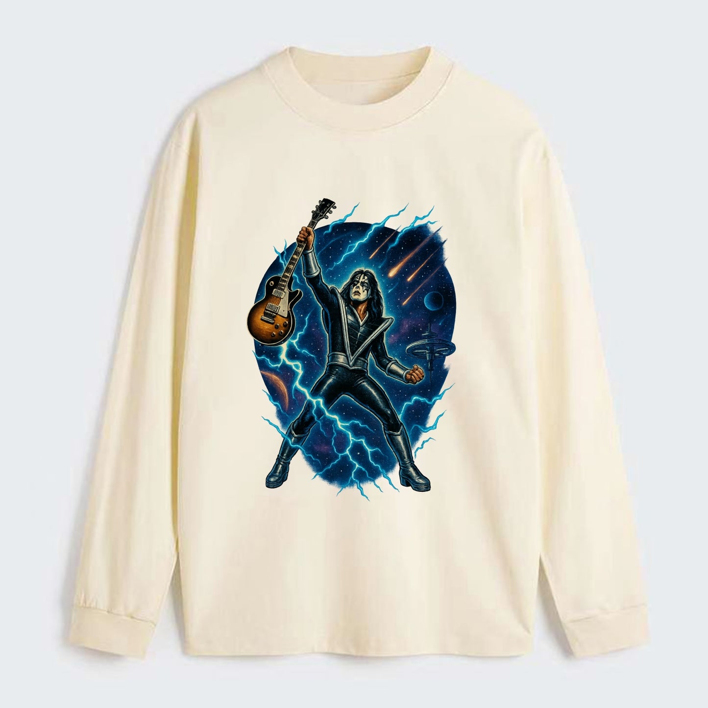 Ace Frehley Cosmic Solo - Classic Long Sleeve Shirt - Beige
