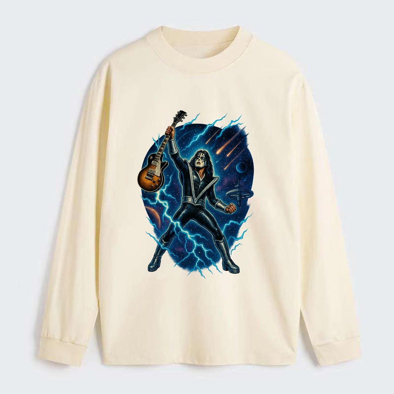 Ace Frehley Cosmic Solo - Classic Long Sleeve Shirt - Beige