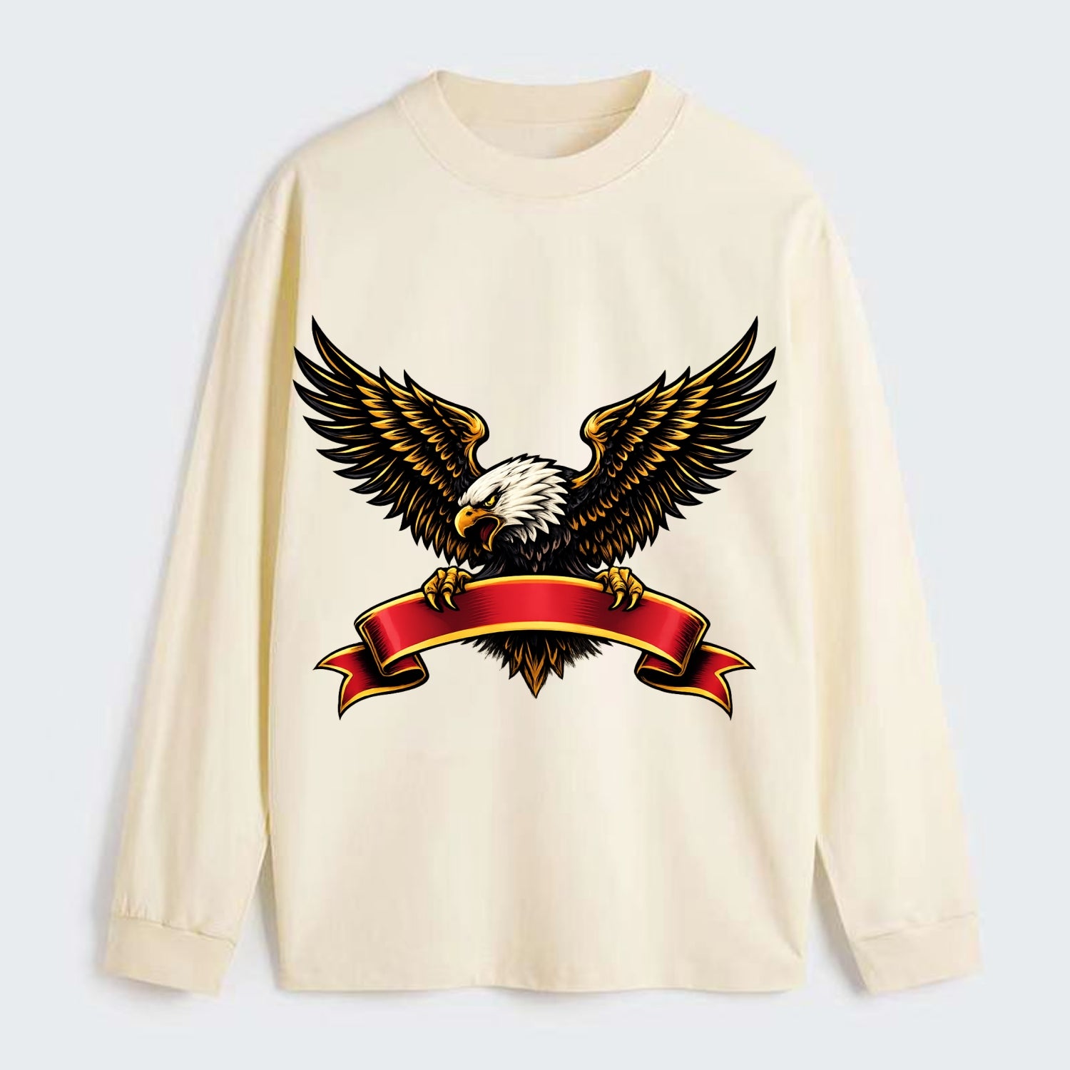 Eagle Banner - Classic Long Sleeve Shirt - Beige