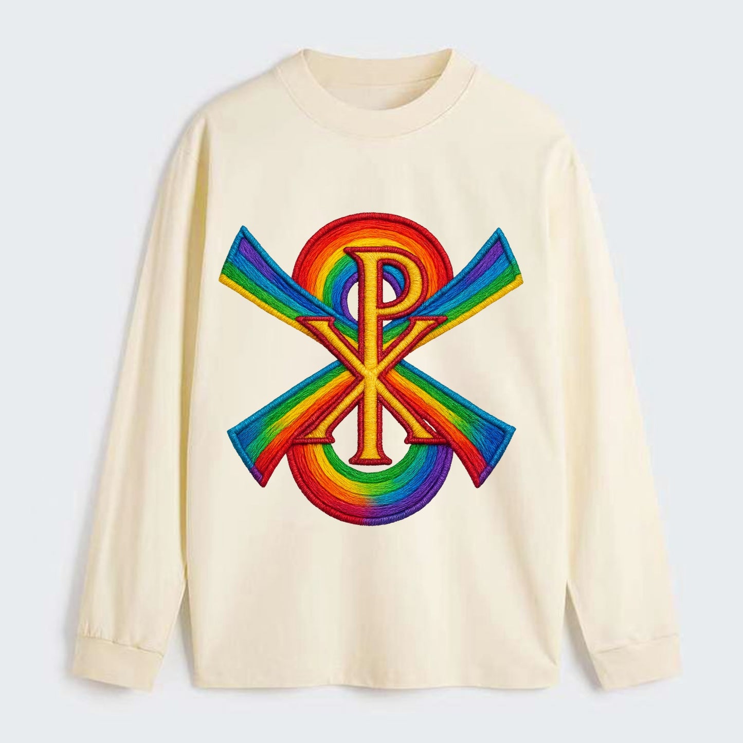 Chi Rho  - Classic Long Sleeve Shirt - Beige