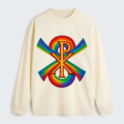 Chi Rho  - Classic Long Sleeve Shirt - Beige