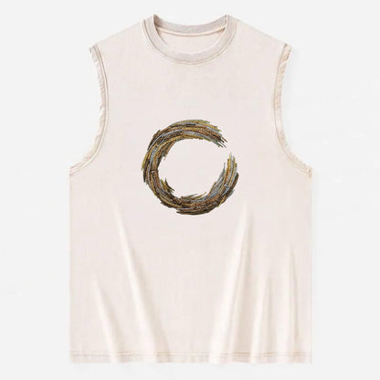 Enso Circle - Vintage Washed Tank - Beige