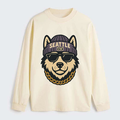 Seattle Husky - Classic Long Sleeve Shirt - Beige