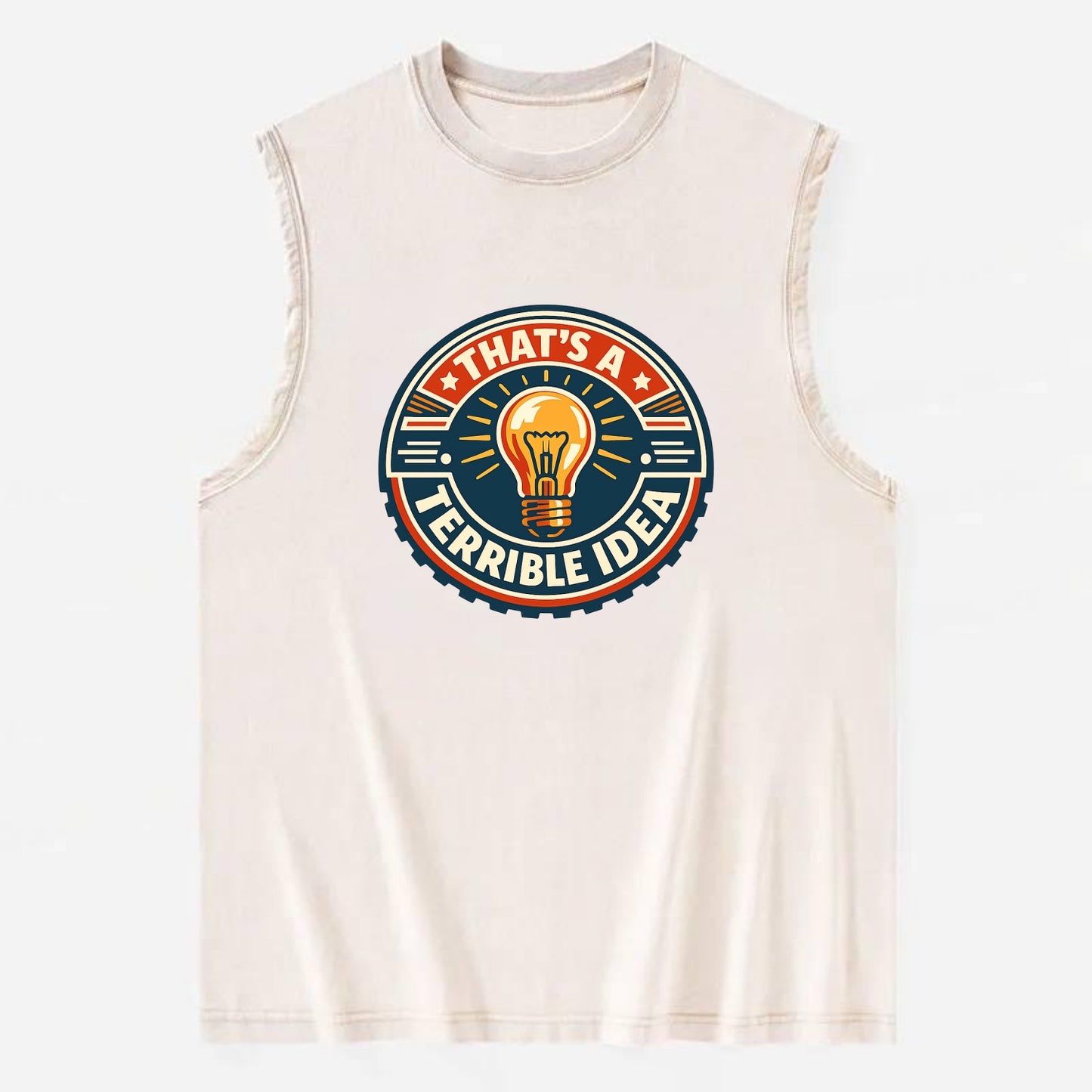 Bold Idea Rebellion - Vintage Washed Tank - Beige
