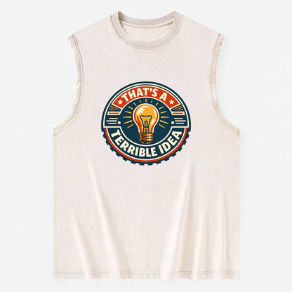 Bold Idea Rebellion - Vintage Washed Tank - Beige