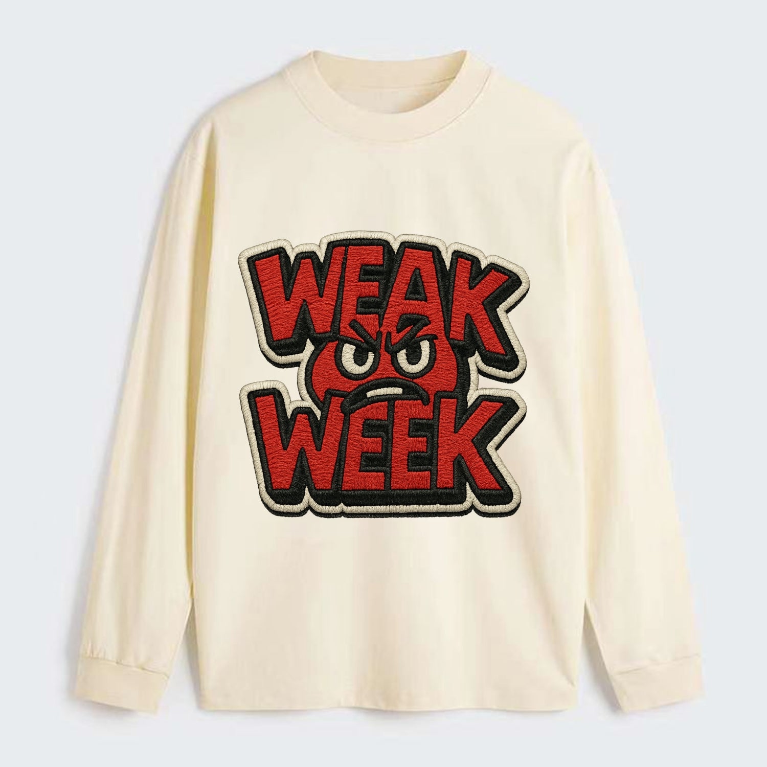 WEAK;WEEK WARRIOR Monday Blue Cap - Classic Long Sleeve Shirt - Beige