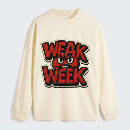 WEAK;WEEK WARRIOR Monday Blue Cap - Classic Long Sleeve Shirt - Beige