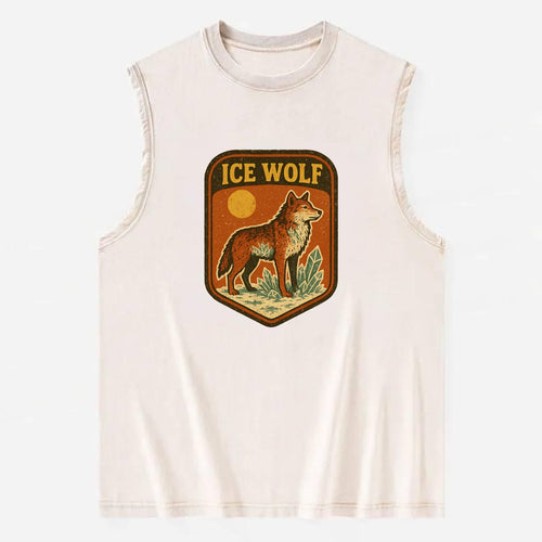 Ice Wolf Crystal  - Vintage Washed Tank