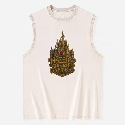 Happily Ever After  - Vintage Washed Tank - Beige