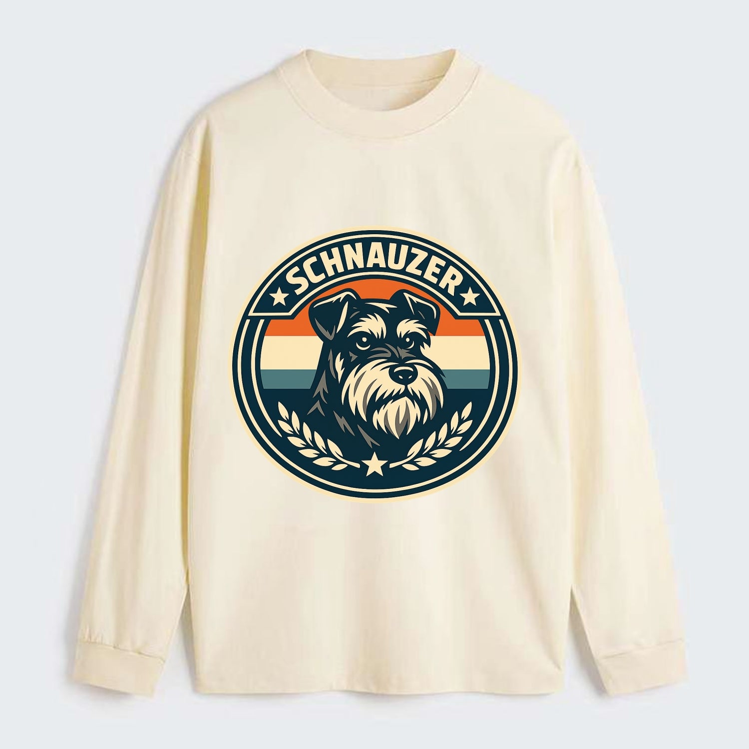Noble Schnauzer Emblem - Classic Long Sleeve Shirt - Beige