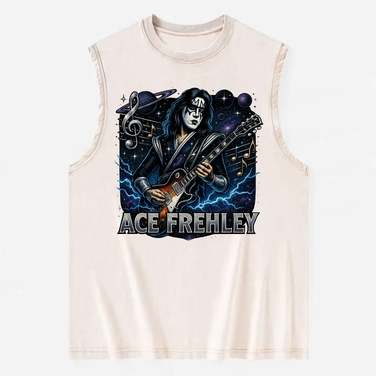 Ace Musical Cosmos - Vintage Washed Tank - Beige