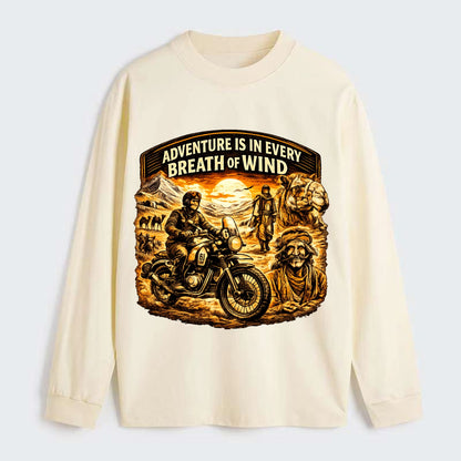 Adventure Vintage Rides - Classic Long Sleeve Shirt - Beige