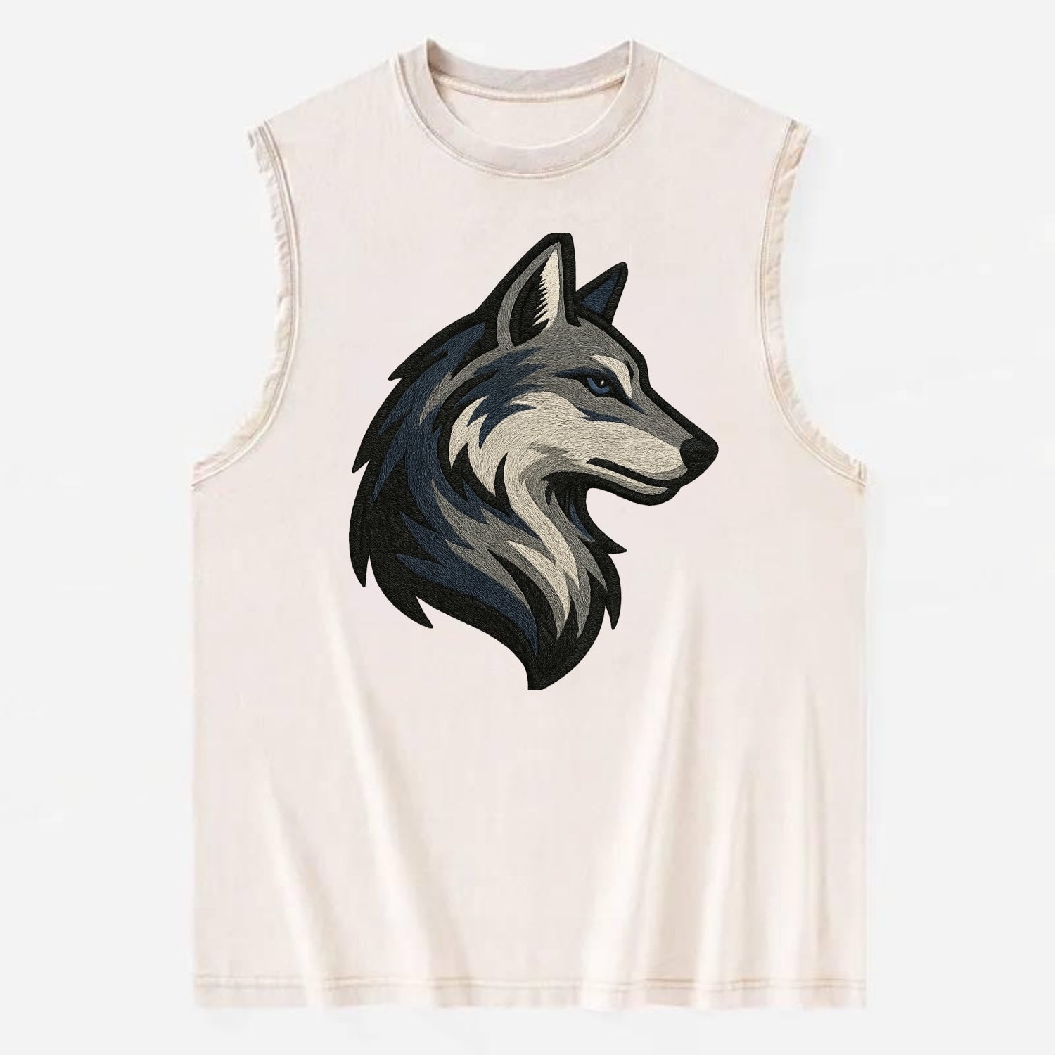 Lone Wolf Wanderer  - Vintage Washed Tank - Beige