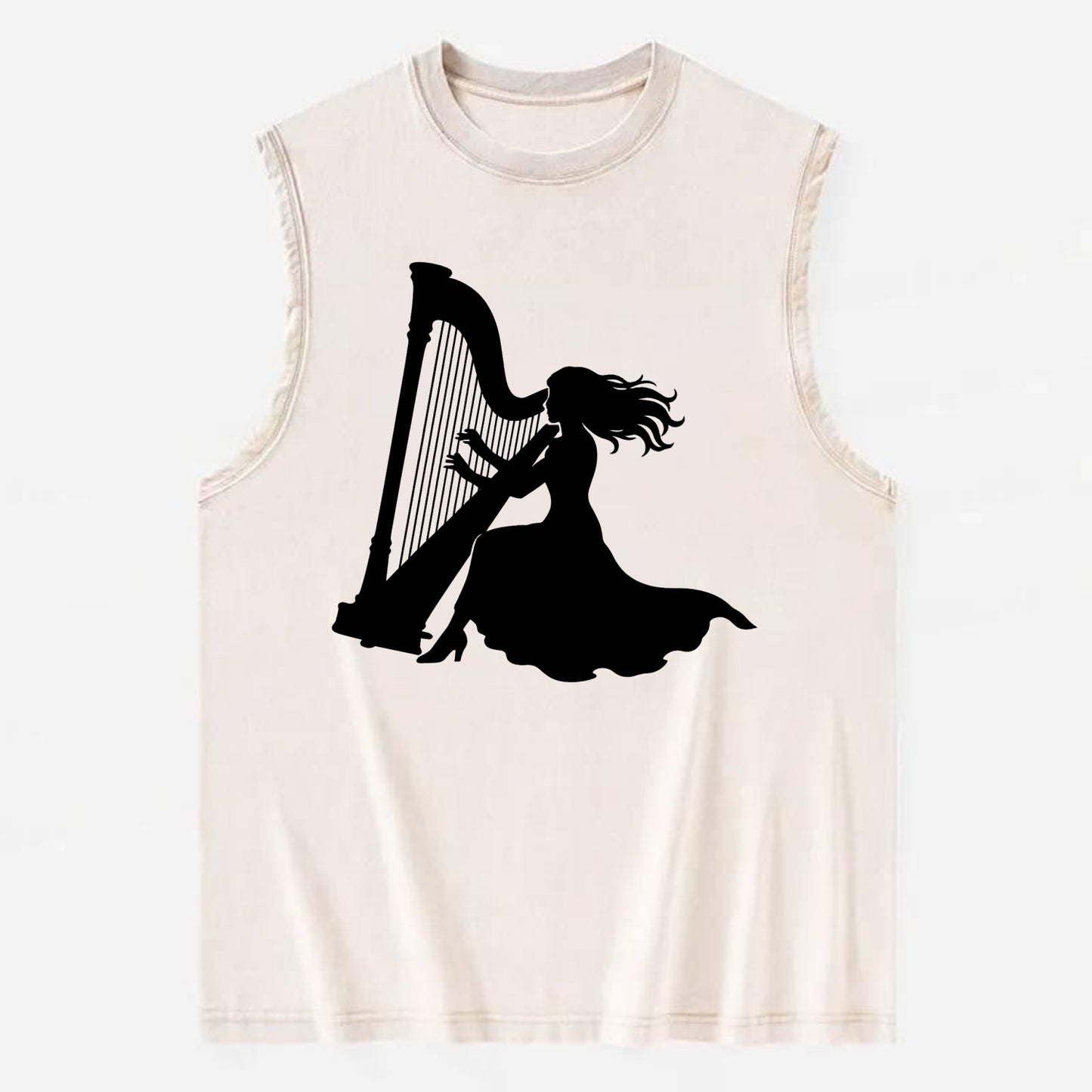 Harpist playing ethereal melody - Vintage Washed Tank - Beige