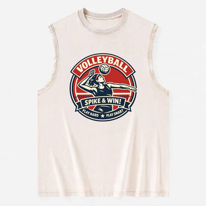 Dynamic Spike Emblem - Vintage Washed Tank - Beige