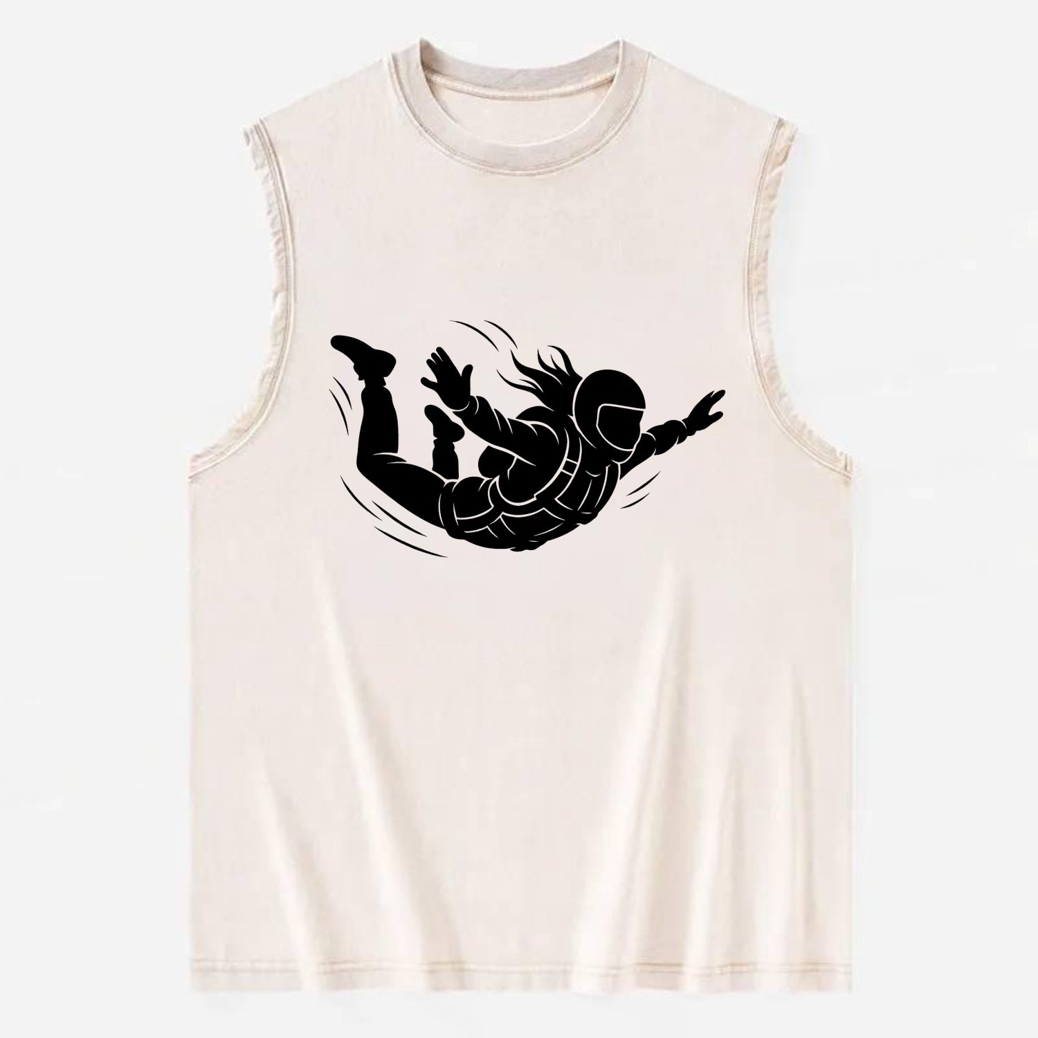 Skydiver free-fall position - Vintage Washed Tank - Beige