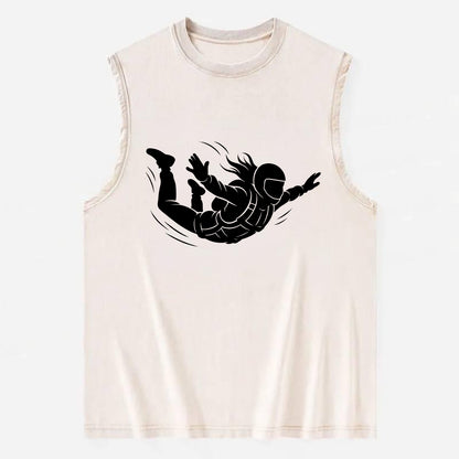 Skydiver free-fall position - Vintage Washed Tank - Beige
