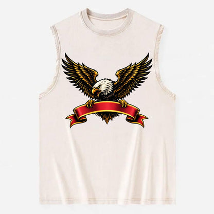 Eagle Banner - Vintage Washed Tank - Beige