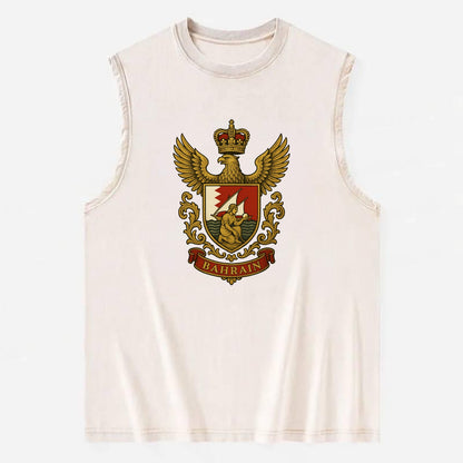 Bahrain Heritage Badge  - Vintage Washed Tank - Beige