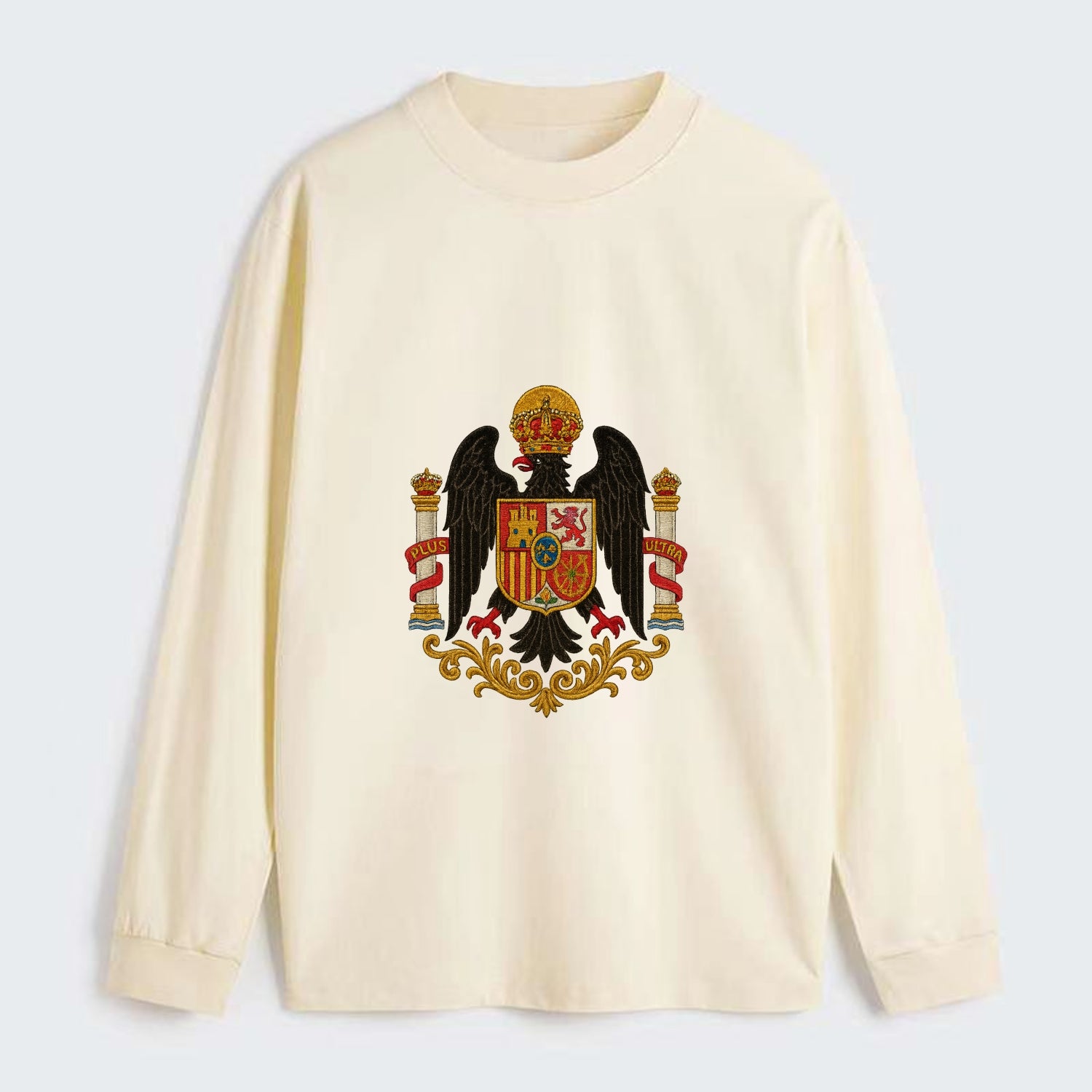 Imperial Eagle Of Spain Crest - Classic Long Sleeve Shirt - Beige