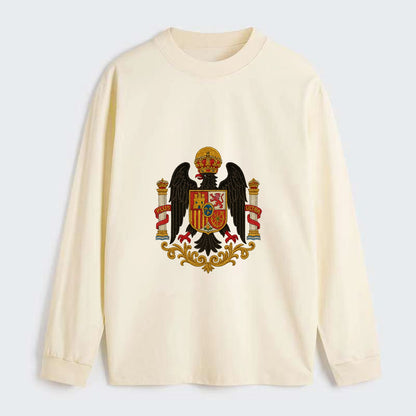 Imperial Eagle Of Spain Crest - Classic Long Sleeve Shirt - Beige