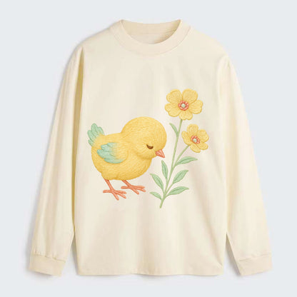 Yellow Chick - Classic Long Sleeve Shirt - Beige