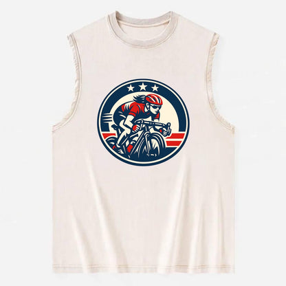 Speed Queen Emblem - Vintage Washed Tank - Beige
