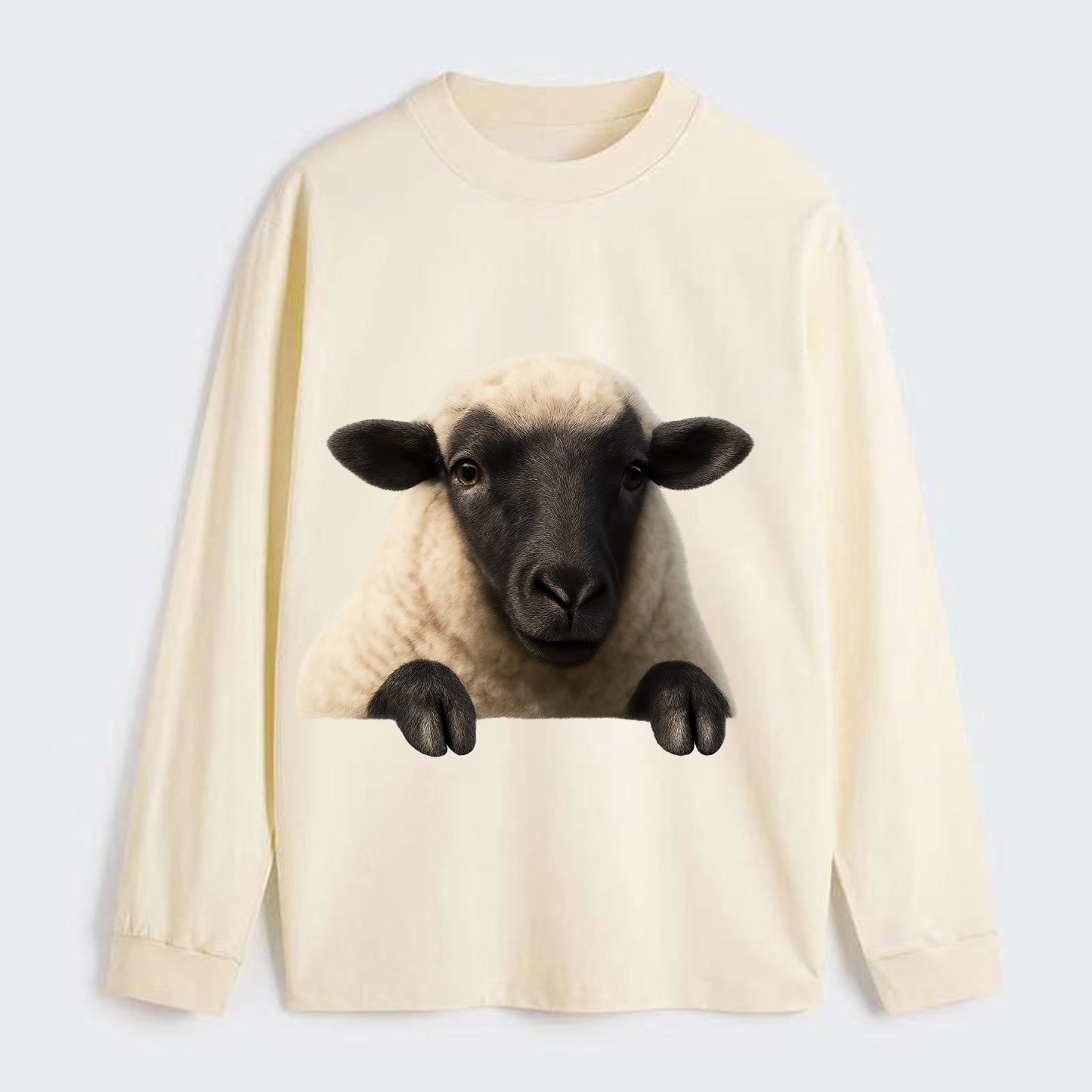 Sheep  - Classic Long Sleeve Shirt - Beige