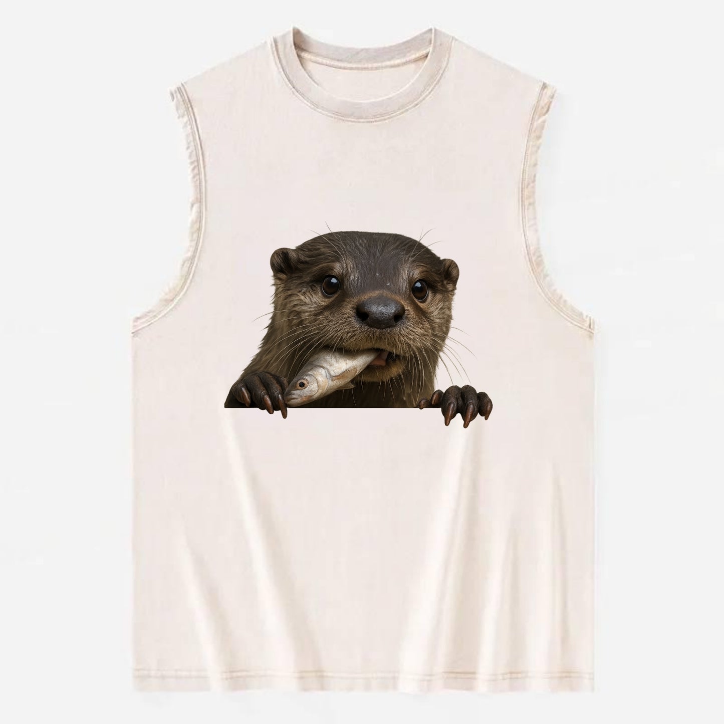River Otter  - Vintage Washed Tank - Beige