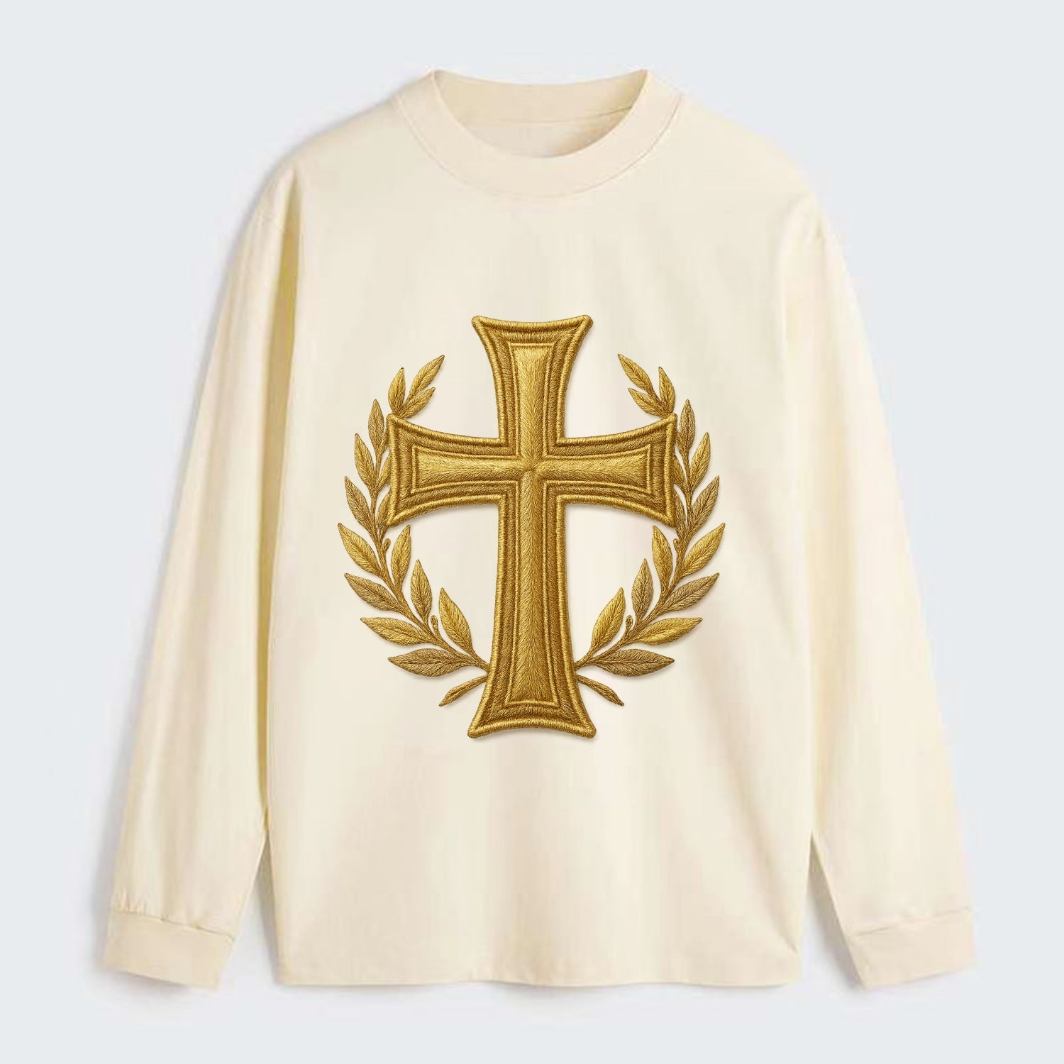 Victory Cross  - Classic Long Sleeve Shirt - Beige
