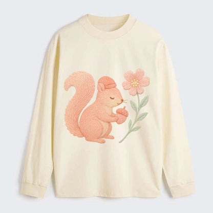 Coral Squirrel - Classic Long Sleeve Shirt - Beige