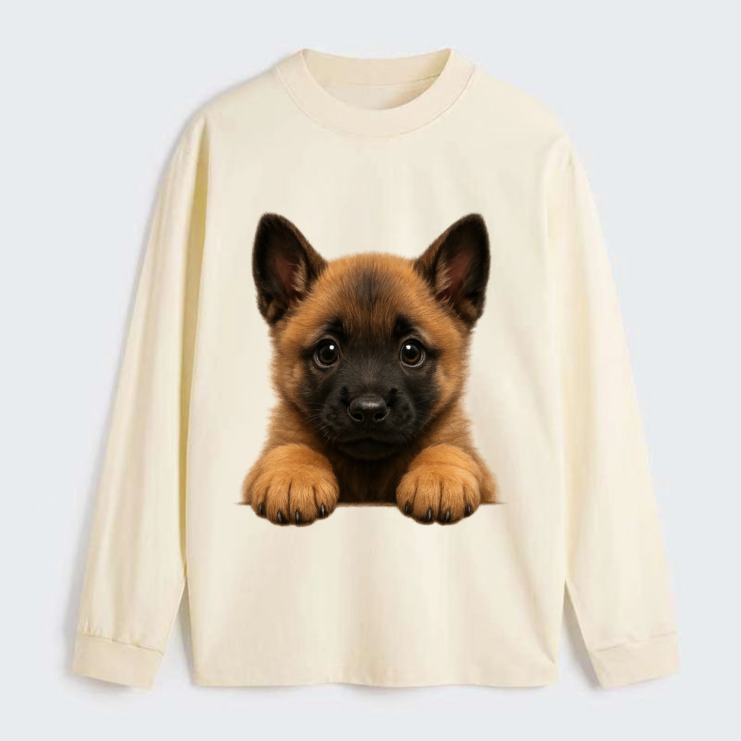 Belgian Malinois  - Classic Long Sleeve Shirt - Beige