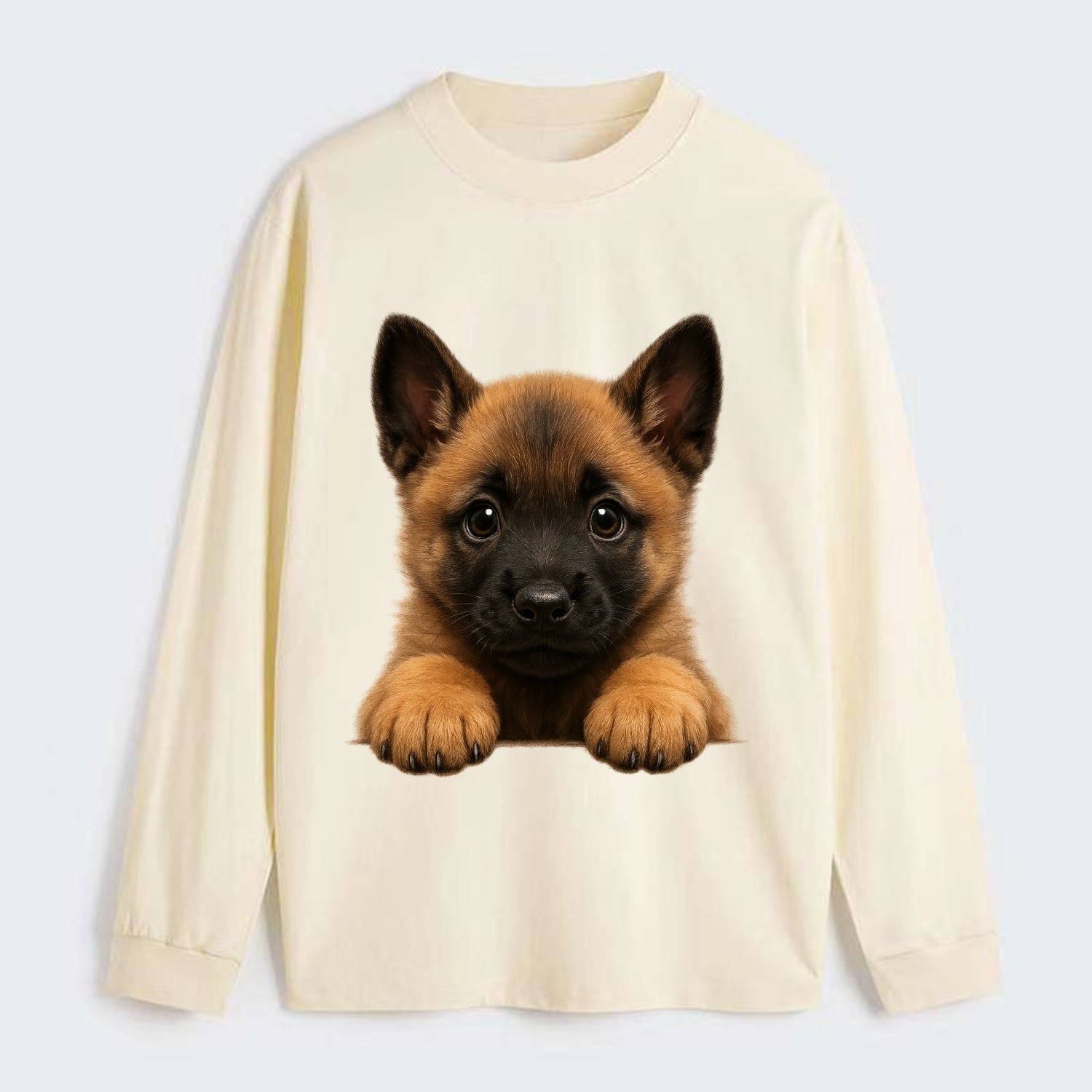 Belgian Malinois  - Classic Long Sleeve Shirt - Beige