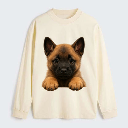 Belgian Malinois  - Classic Long Sleeve Shirt - Beige
