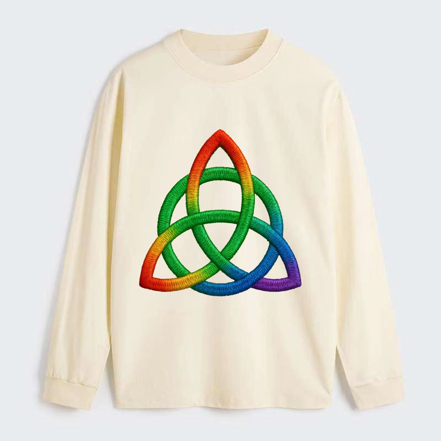 Triquetra  - Classic Long Sleeve Shirt - Beige