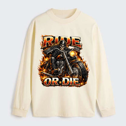 Ride Or Die - Classic Long Sleeve Shirt - Beige