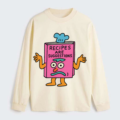 RECIPES ARE SUGGESTIONS | Cookbook shrugging - Classic Long Sleeve Shirt - Beige