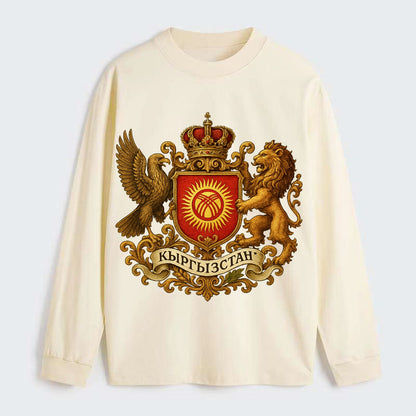Kyrgyzstan Tunduk Emblem - Classic Long Sleeve Shirt - Beige