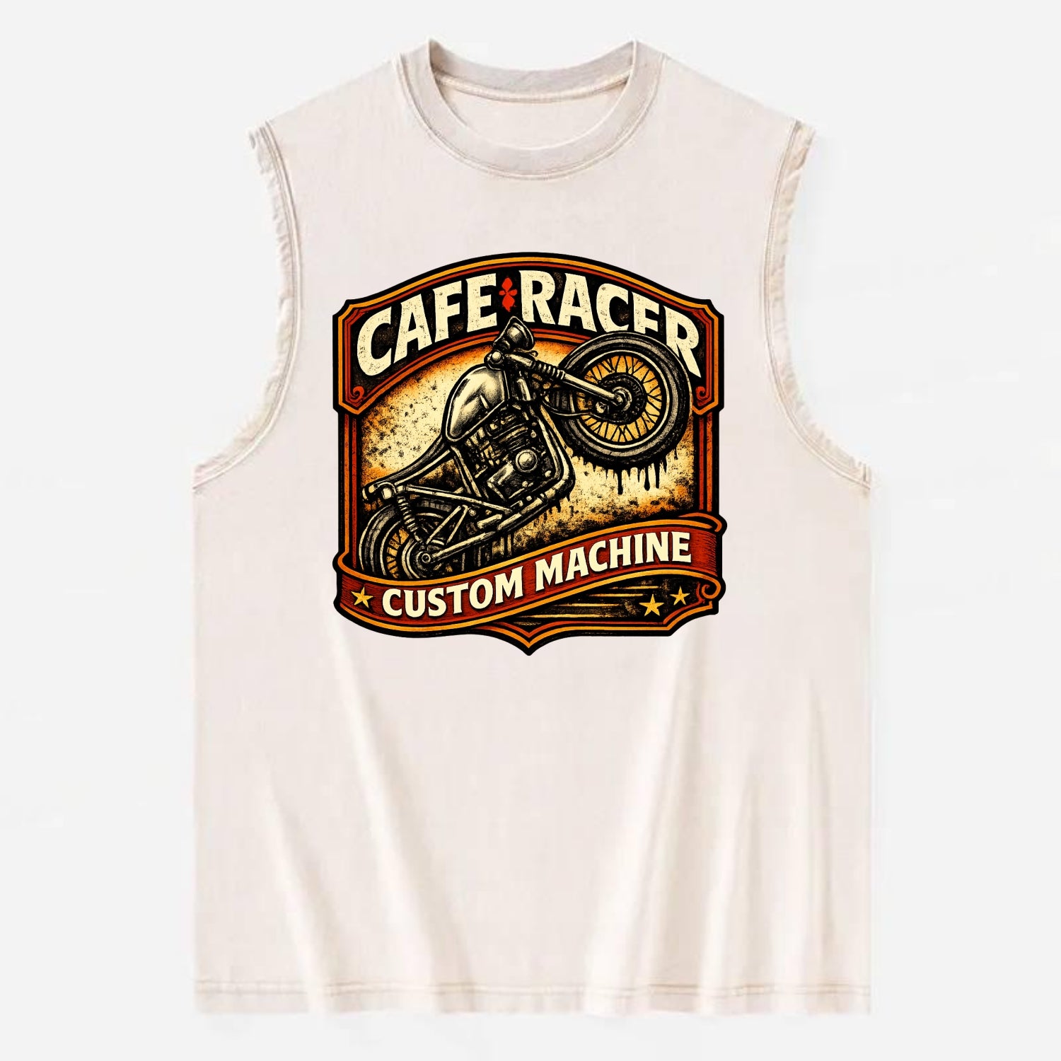 Cafe Racer - Vintage Washed Tank - Beige