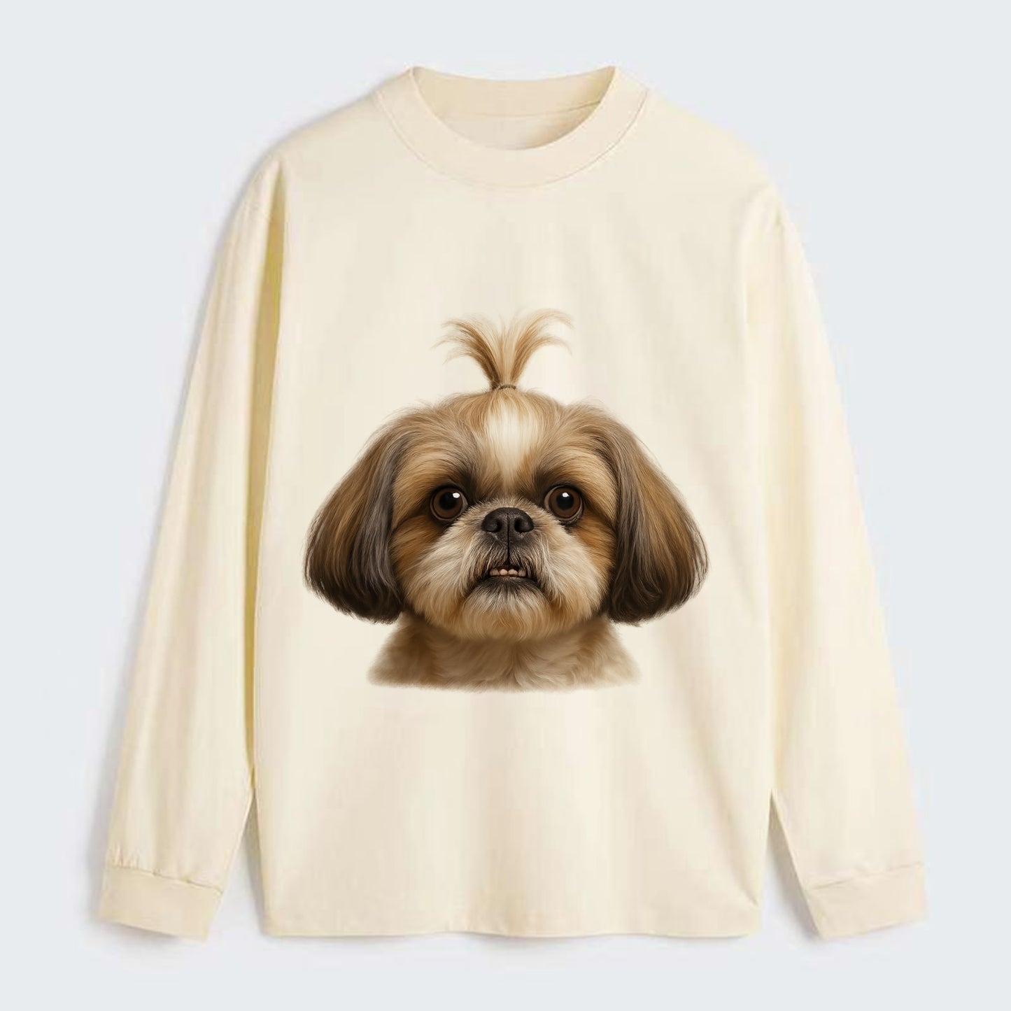 Shih Tzu  - Classic Long Sleeve Shirt - Beige
