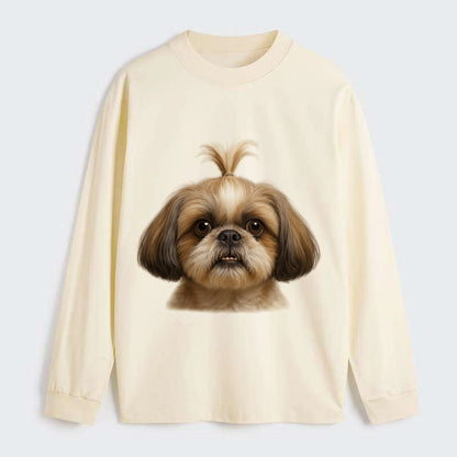 Shih Tzu  - Classic Long Sleeve Shirt - Beige