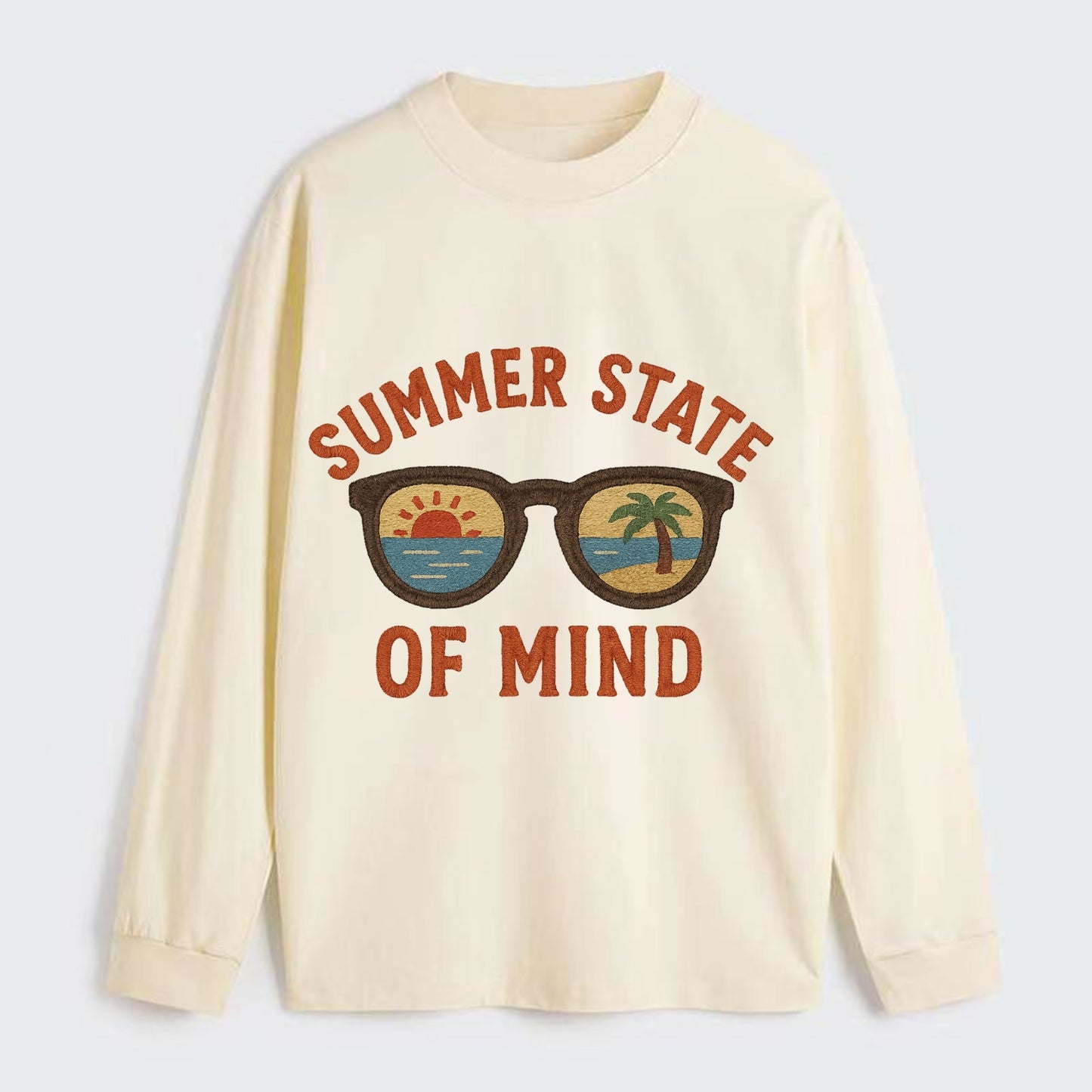 Summer State Of Mind  - Classic Long Sleeve Shirt - Beige