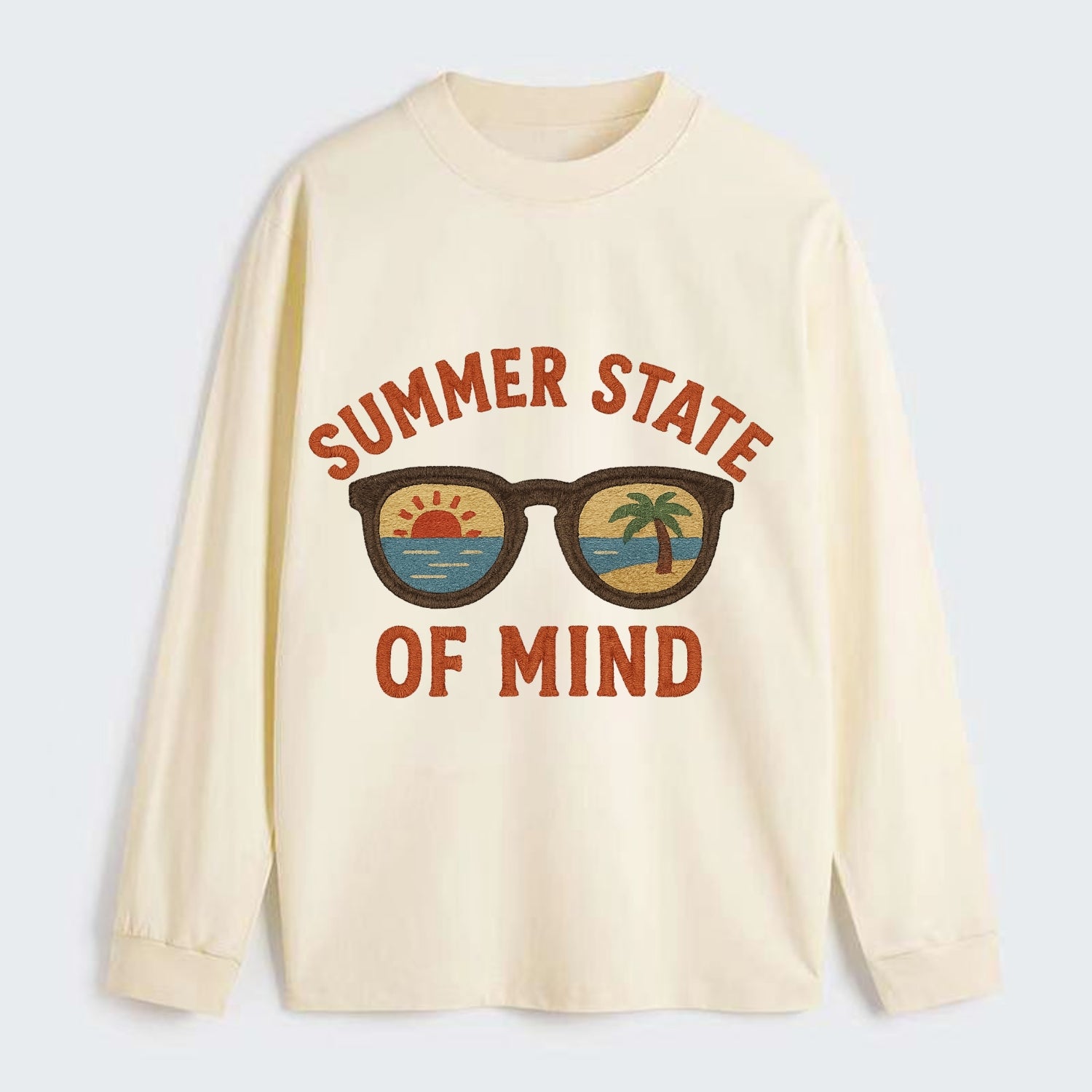 Summer State Of Mind  - Classic Long Sleeve Shirt - Beige