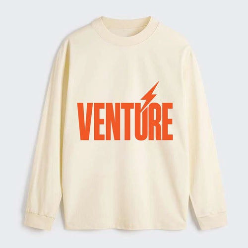 Bold typography design - VENTURE - taking risks, bold exploration - Classic Long Sleeve Shirt