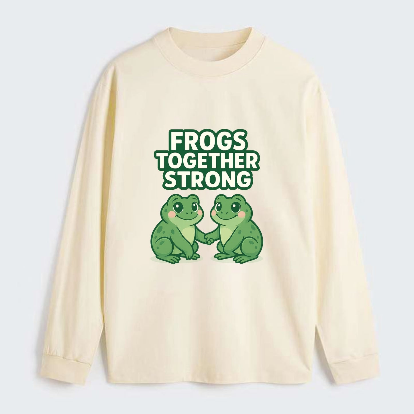 Frogs Together Strong 2 - Classic Long Sleeve Shirt - Beige